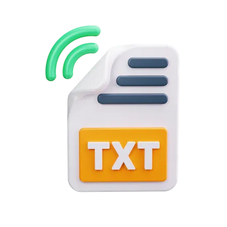 Podcast Text  3D Icon