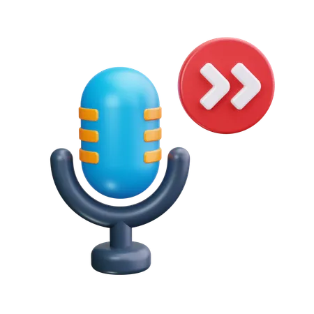 Podcast überspringen  3D Icon