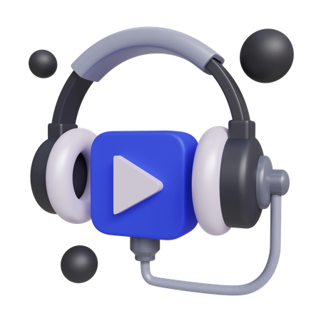 Podcast Video 3D Icon