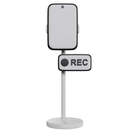 Podcast Video Recording With Phone  3D Icon
