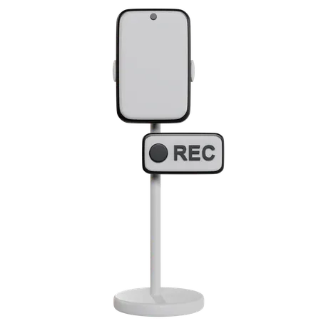 Podcast Video Recording With Phone  3D Icon