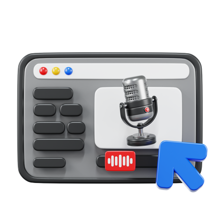 Podcast web  3D Icon