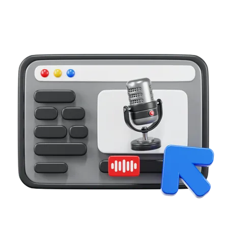 Podcast web  3D Icon