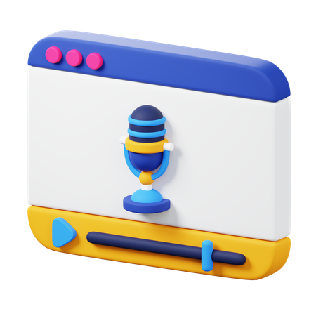 ポッドキャストのウェブサイト  3D Icon