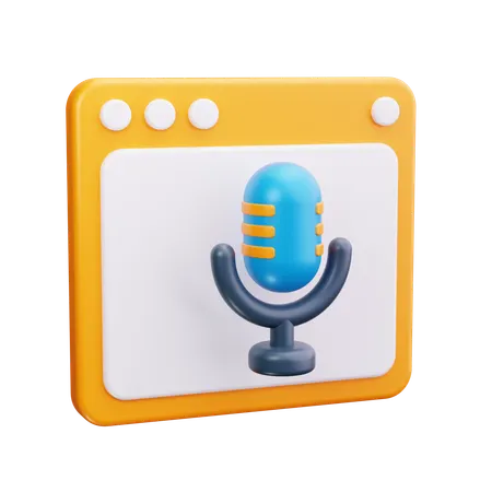 Podcast Website 3D Icon
