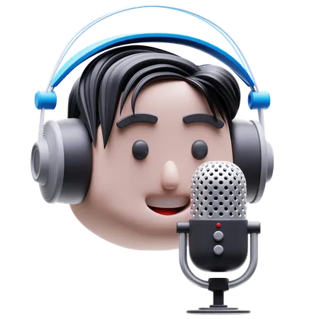Podcaster  3D Icon