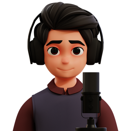 Podcaster 3d avatar  3D Icon