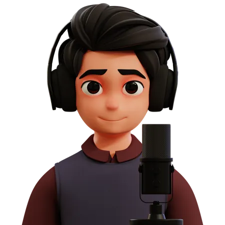Podcaster 3d avatar  3D Icon