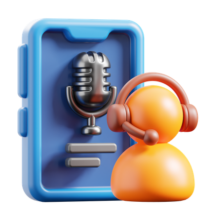 Podcaster  3D Icon