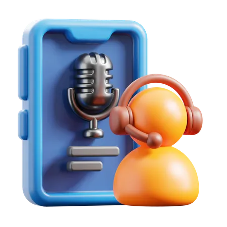 Podcaster  3D Icon