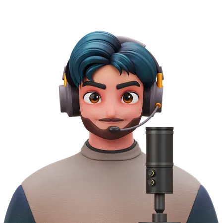 Podcaster  3D Icon