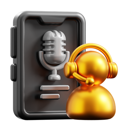 Podcaster  3D Icon