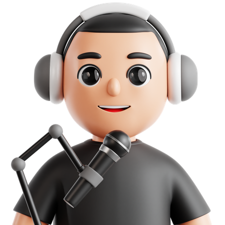 Podcaster  3D Icon