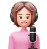 Podcaster Woman