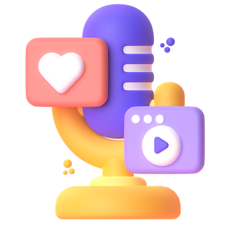 Podcasting  3D Icon