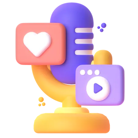 Podcasting  3D Icon