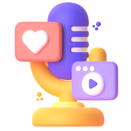 Podcasting 3D Icon