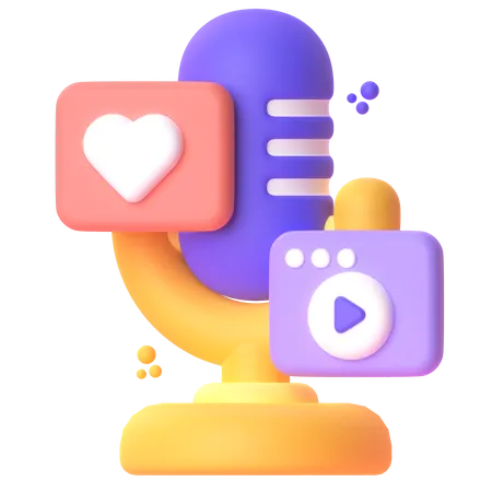 Podcasting 3D Icon
