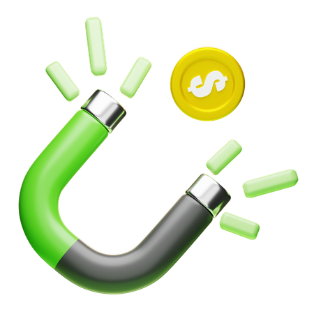 Poder de atracción  3D Icon