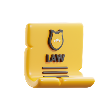 Poder legal  3D Icon