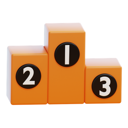 PODIO 1,2,3  3D Icon