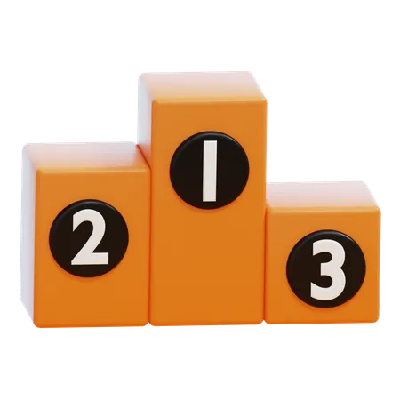 PODIO 1,2,3  3D Icon