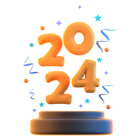 Podio de año nuevo  3D Icon