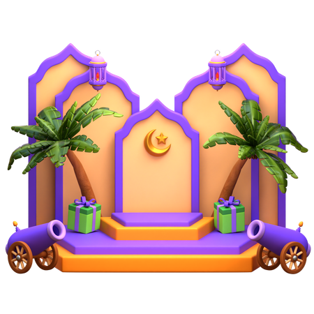 Podio árabe del Ramadán  3D Icon