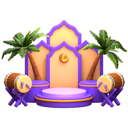Podio árabe del Ramadán  3D Icon