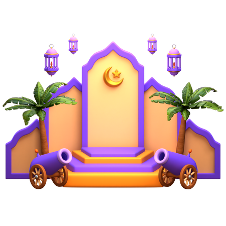 Podio árabe del Ramadán  3D Icon