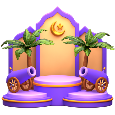 Podio árabe del Ramadán  3D Icon