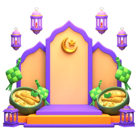 Podio árabe del Ramadán  3D Icon