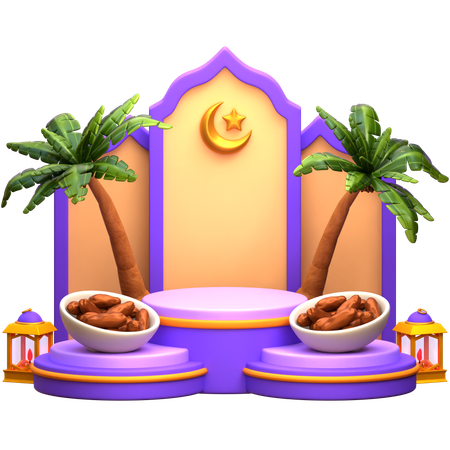 Podio árabe del Ramadán  3D Icon