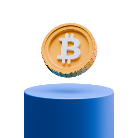 Podio bitcoin  3D Icon