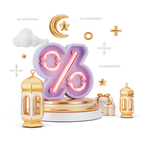 Podio de descuento  3D Icon