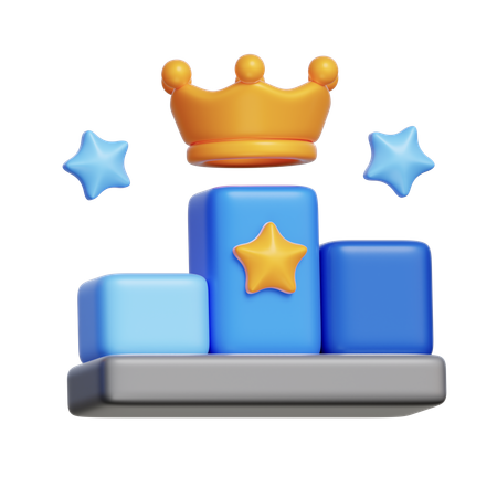 Podio de logros empresariales  3D Icon