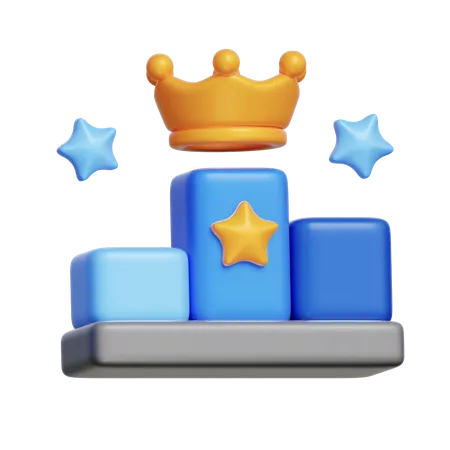Podio de logros empresariales  3D Icon