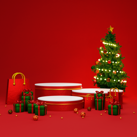 Pódio de natal  3D Icon