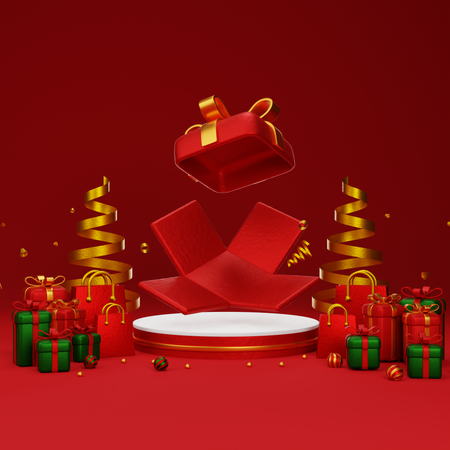 Pódio de natal  3D Icon