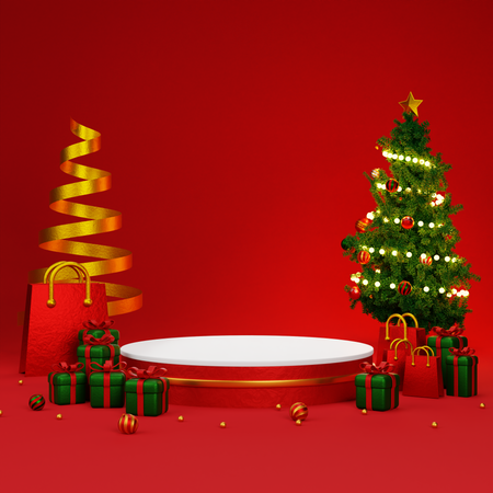 Pódio de natal  3D Icon