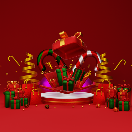 Pódio de natal  3D Icon