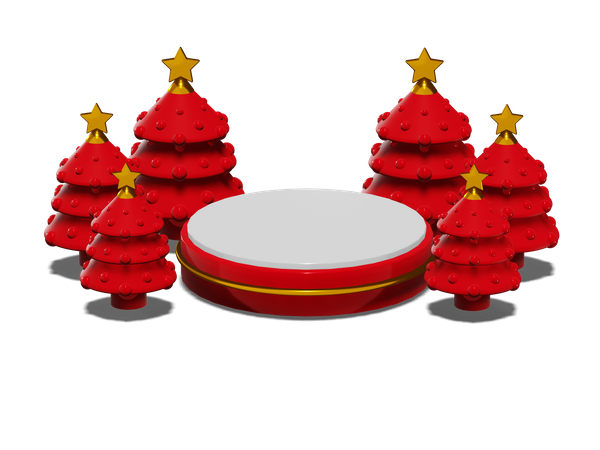 Pódio de natal  3D Illustration