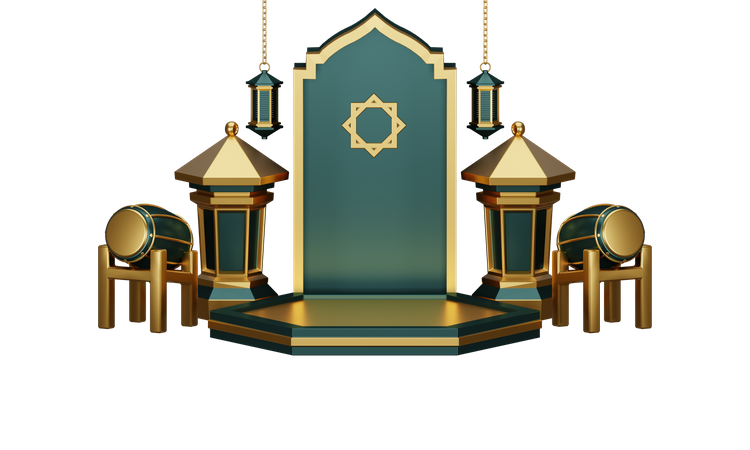 Podio de Ramadán  3D Icon