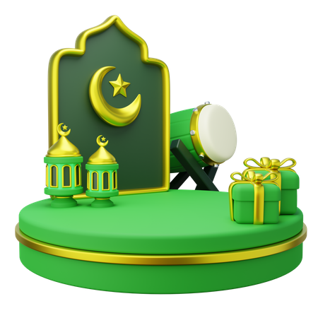 Podio de Ramadán  3D Icon