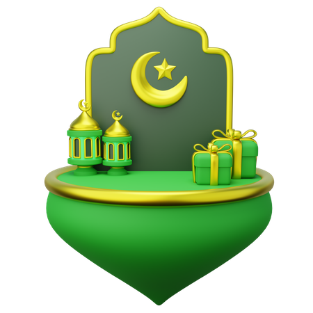 Podio de Ramadán  3D Icon
