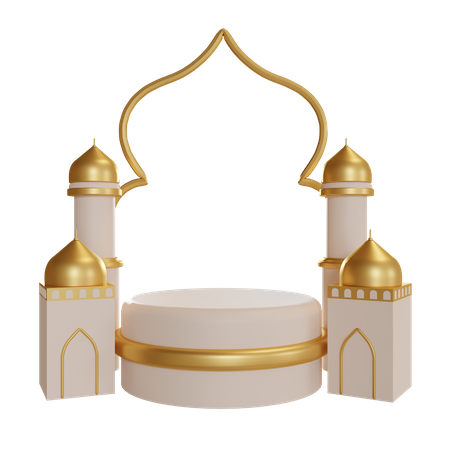 Podio de ramadán  3D Illustration