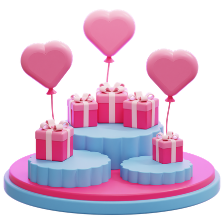 Podio de San Valentín  3D Icon