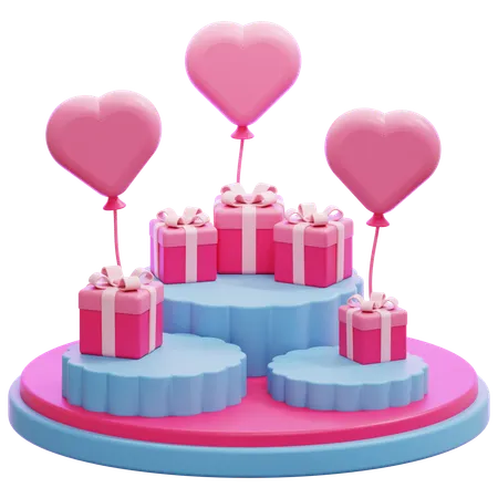 Podio de San Valentín  3D Icon