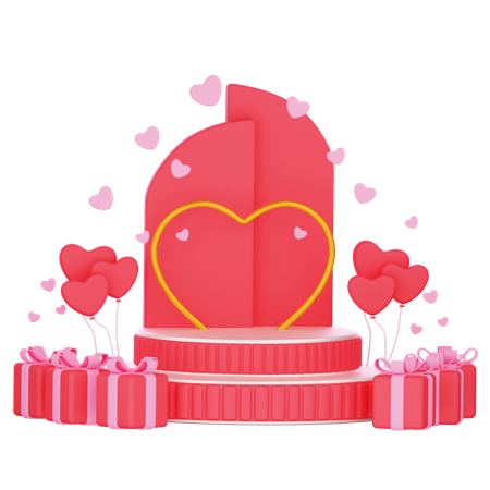 Podio de San Valentín  3D Icon