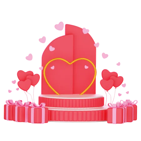 Podio de San Valentín  3D Icon